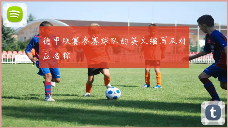 德甲联赛参赛球队的英文缩写及对应名称